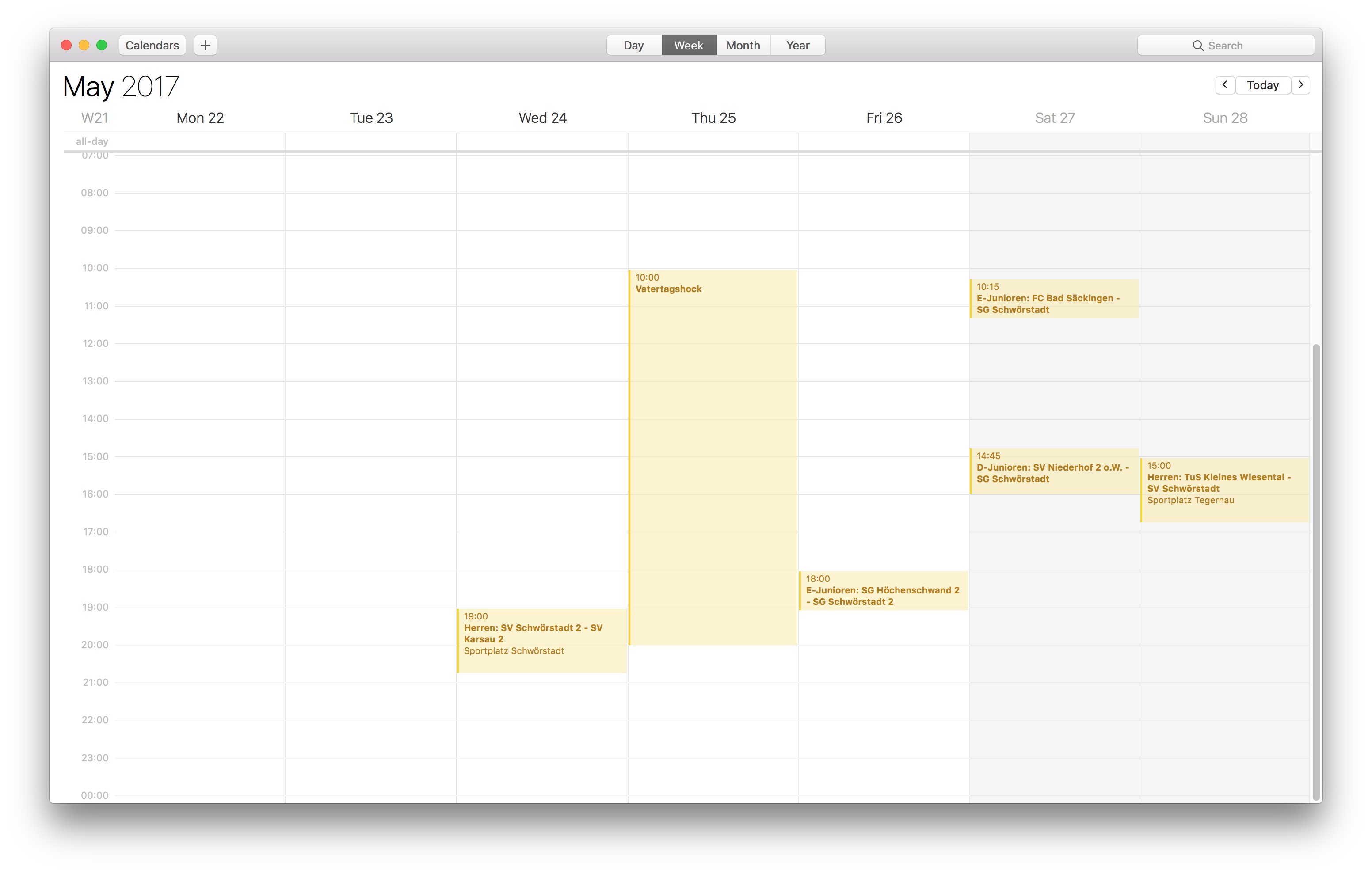 Kalender-Beispiel Mac Woche