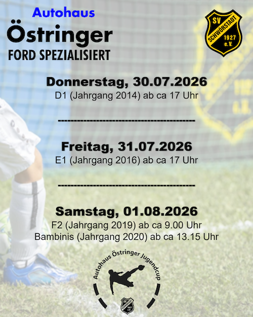 Jugendcup 2026 Zeiten Do/Fr/Sa